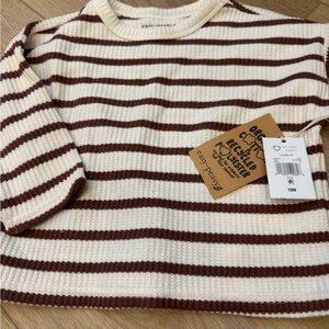 Brown and Cream Striped Sweater